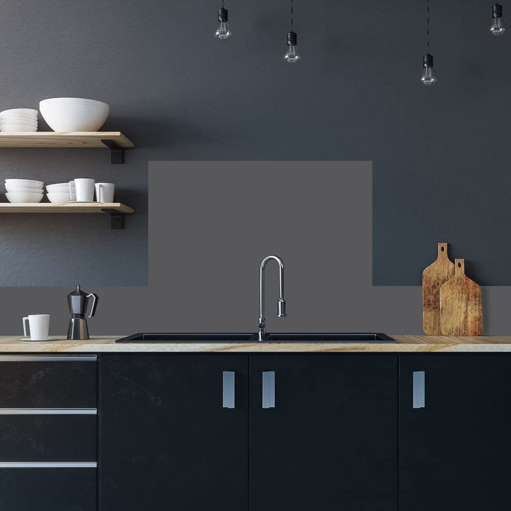 Adzif.biz Le sticker de decoration Credence Cuisine Aluminium Gris Fonce (CREDALU_Gris_Fonce)