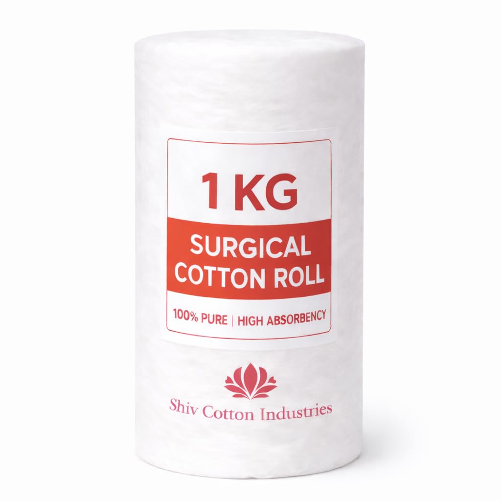 1Kg Surgical Cotton Roll | 100% Pure & Hygienic Absorbent Cotton | High Absorbency for Wound Care, First Aid, Baby Care, Medical & Cosmetic Use | Soft Multipurpose Cotton Roll (SHIV-ROLL-1K7)-image-36