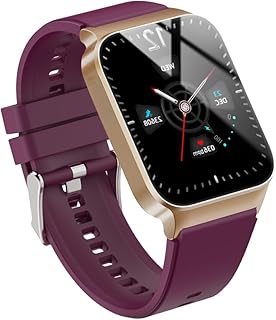 Smartwatch mulher, ecrã tátil de 1,85 pol, chamadas Bluetooth, monitorização de ritmo cardíaco e sono, podómetro, resistente à água IP68, vermelho Oxblood