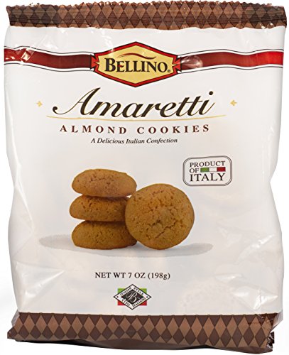 Bellino Amaretti (Almond) Cookies, 7 Ounce Packages (Pack of 12)