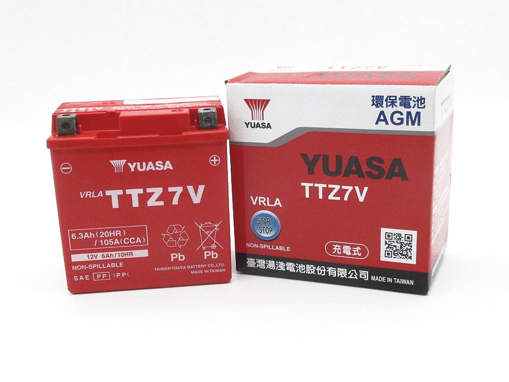 Amazon | 台湾ユアサ バッテリー TTZ7V 充電済み YUASA AGM 互換 YTZ7S