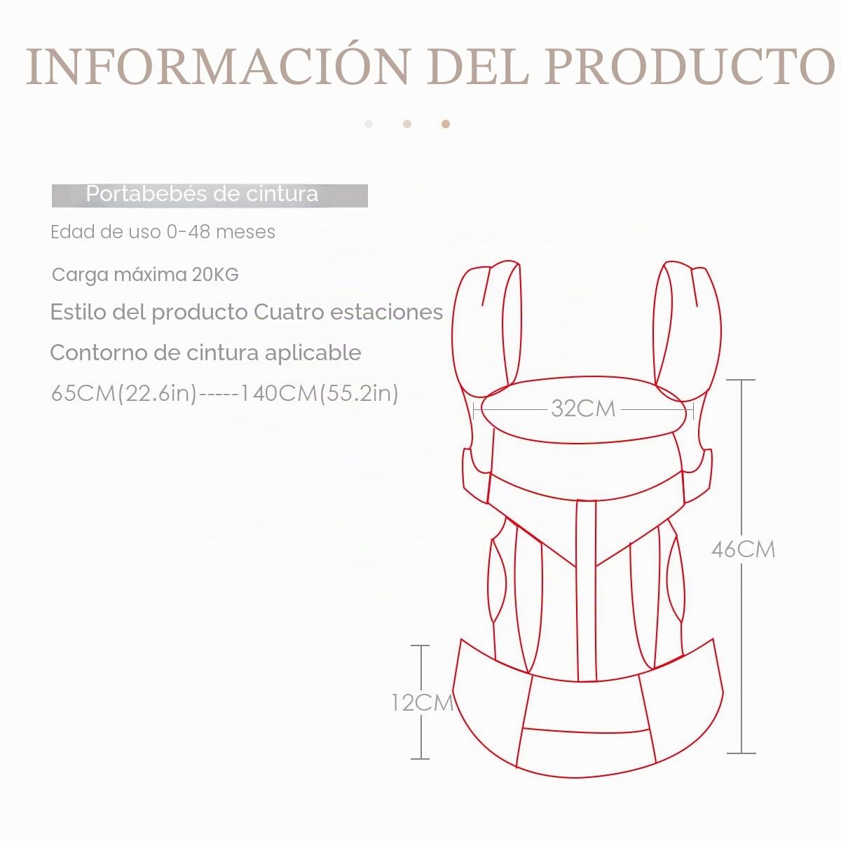 SONARIN Mochila portabebé Convertible Premium,Ergonómica,capucha de dormir,para recién nacidos y bebés(3-48 meses),carga máxima 20 kg,Soporte para la Cabeza,Marsupio portabebé(Gris)