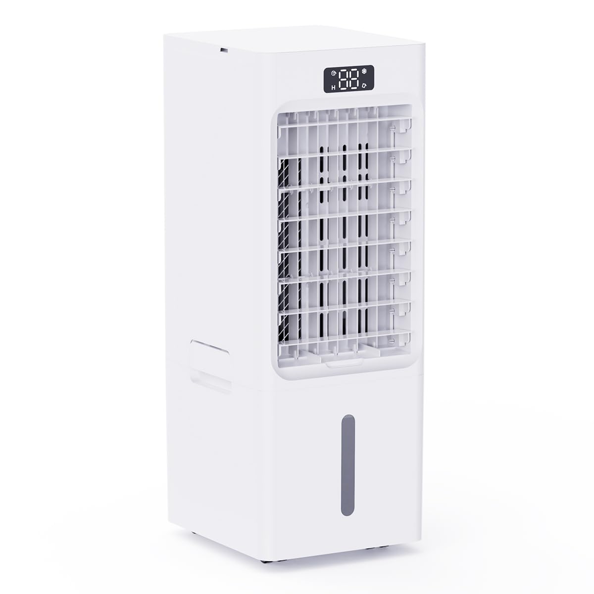 Climatiseur Mobile 4 en 1, Refroidisseur d’air, Réservoir 3,8L, Minuterie 1-12H, 3 Vitesses 3 Modes, 4 Packs Glacons, Télécommande, Portable - 1
