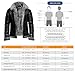 ADS Fashion Jackets Men's RAF B3 Aviator Sheepskin Leather Jacket with Fur Collar & Adjustable Waist Belt – Mens Bomber Jacket - XX-Large