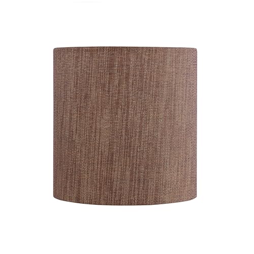 Aspen Creative 31200 Small Clip-On Drum Lamp Shade in Dark Brown, 5" Top x 5" Bottom x 5" Slant Height, for Chandeliers & Wall Sconces