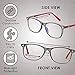 Blue Light Blocking Glasses Girls & Boys | Anti Eyestrain Blue Light Glasses Kids Computer Gaming Glasses (Ages 3-10) | Flexible Grey Square Frames with Red Temples Video Phone Screen Eyeglasses