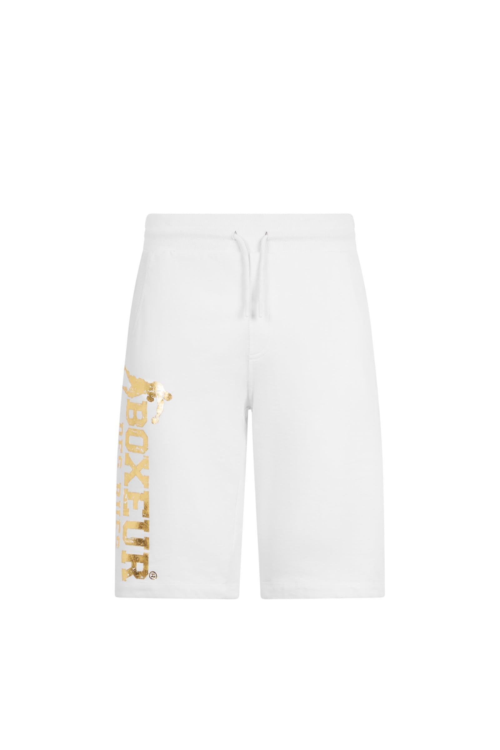 BOXEUR DES RUES Pantaloncino Bianco con Logo Oro