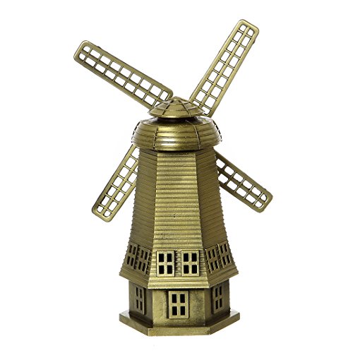Estatua Decorativa de Molinos de Viento de Metal ZOVIE miniatura 2