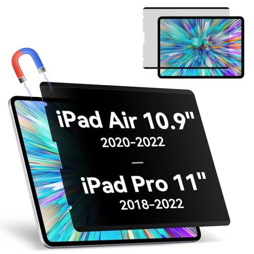 Magnetic Privacy Filter Compatible with iPad Air 5 & 4, iPad Pro 11 - Removable Anti Glare Blue Light Screen