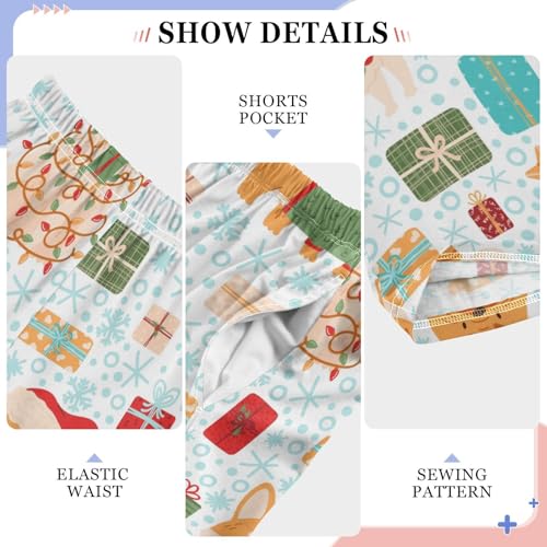 Boys' Pants Christmas Dogs Cute Puppy Gifts Long Bottoms Jogger Pants Elastic Waist Trousers with Pockets S-XL4