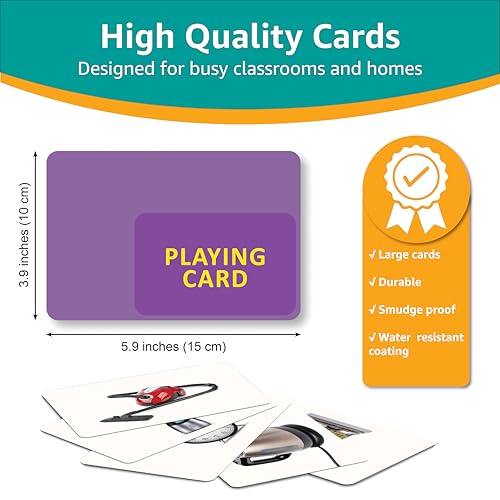 Picture My Picture Nouns Flash Card Set – Speech Therapy Tool for Vocabulary, Communication & Thinking, Scratch-Resistant with Activity Guide, Suitable for Education, ESL & ABA – Set of 200 - Image 6