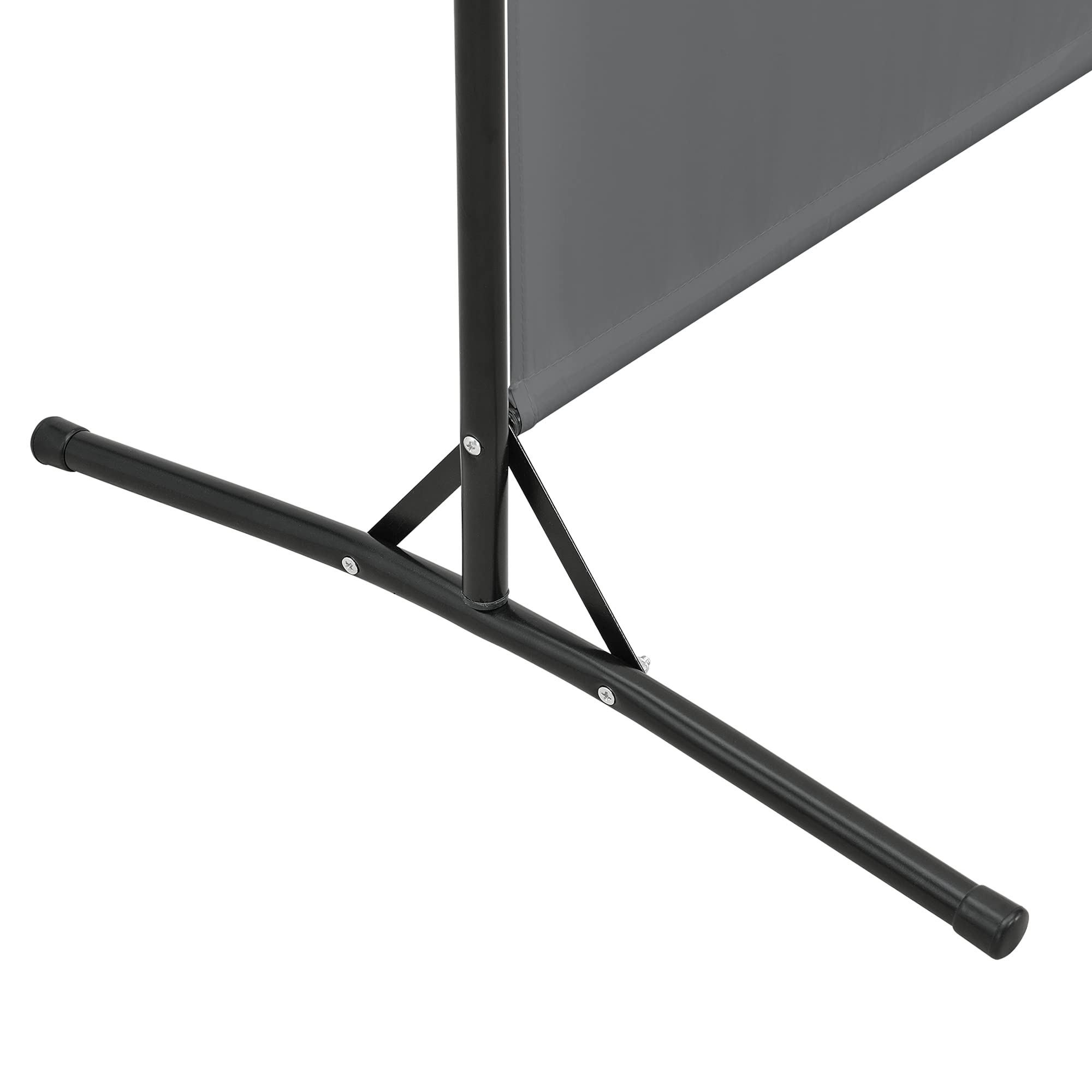 [en.casa] Pannello Divisorio Autoportante con Telaio in Acciaio e Schermo in Tessuto Separè per Privacy Separazione Ambienti Paravento per Casa Ufficio 176x175 cm Grigo Scuro