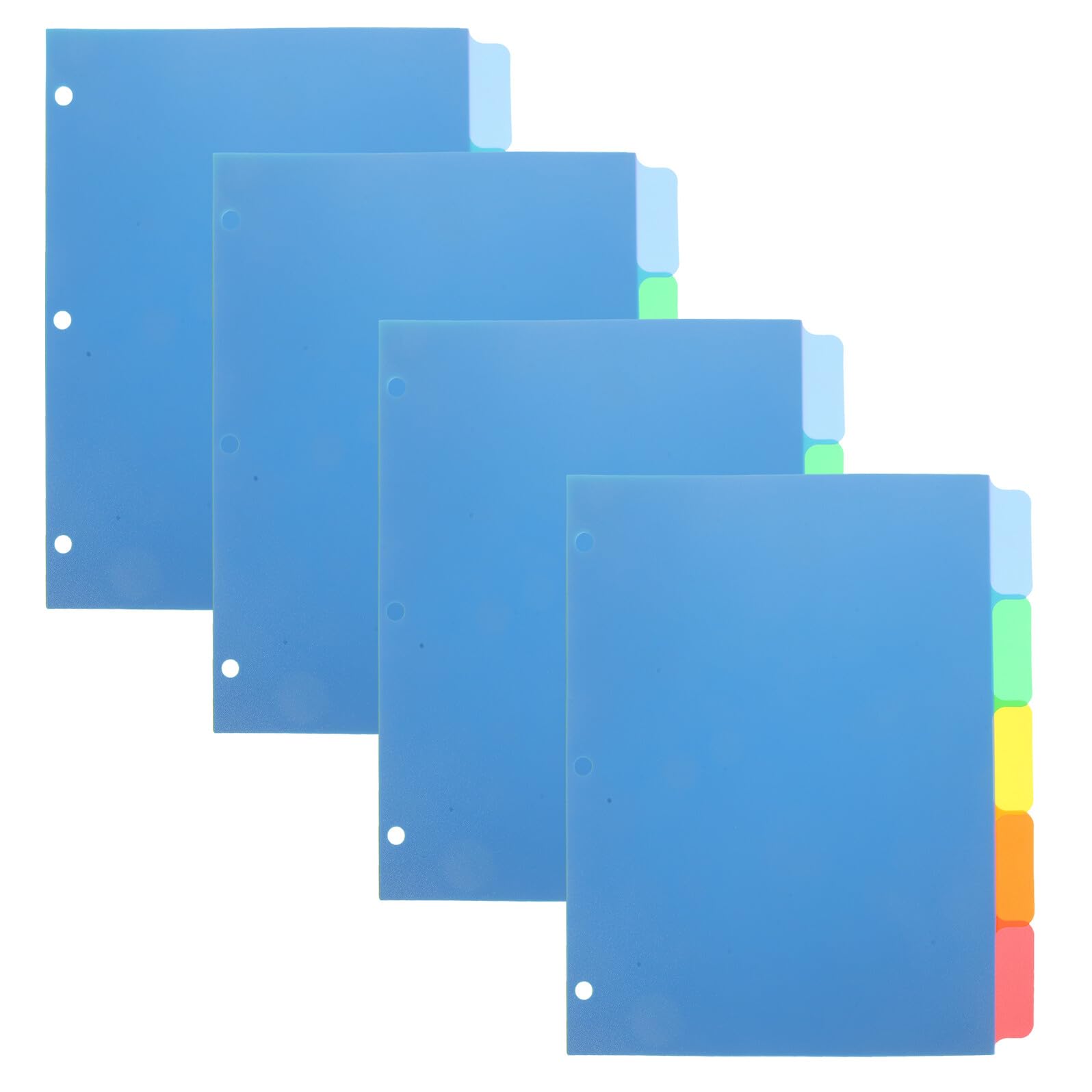 Healvian 20pezzi Divisori di Plastica per Raccoglitori ad Anelli Linguette Scrivibili per Quaderni Separatore di Pagine Vuote per Archiviazione Scuola Ufficio e Casa