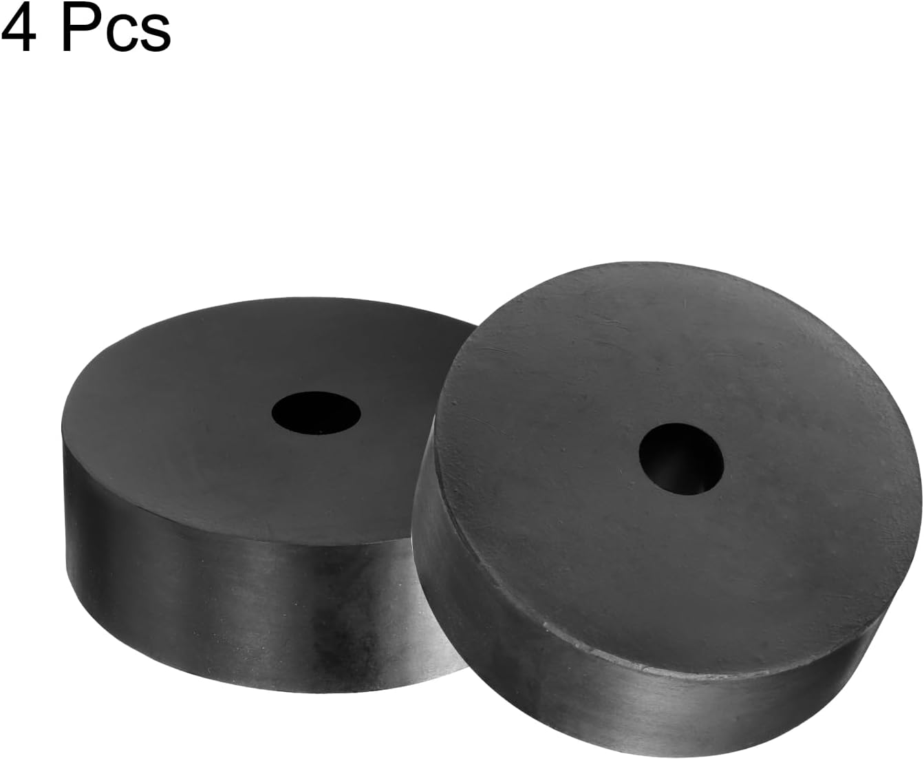 uxcell 4pcs Rubber Spacers 90mm OD, 15mm ID, 30mm Height Round Anti Vibration Spacer Rubber Bushing Grommets Thick Rubber Washers for Home Car Accessories
