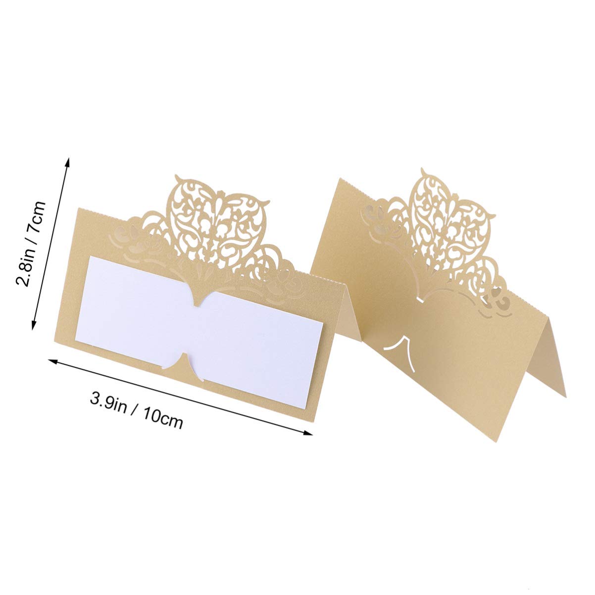 MAGICLULU 150stücke -cut Floral Platzkarten Für Hochzeiten Elegante Tischkarten Zur Namensbeschriftung Für Bankette Und Feierlichkeiten Goldfarben Für Hochzeitsdeko Und Veranstaltungen