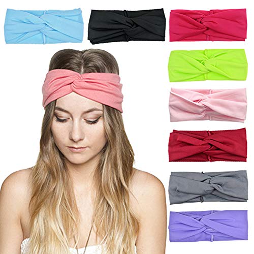 DRESHOW 8 Pack Women's Headbands Headwraps Hair Bands Bows Hair Accessories