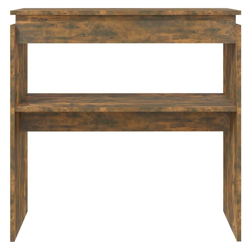 Konsolentisch Räuchereiche 80x30x80 cm Holzwerkstoff Beistelltisch für Flur Wohnzimmer Büro, als Ablage für Schlüssel Pflanzen Duftkerzen