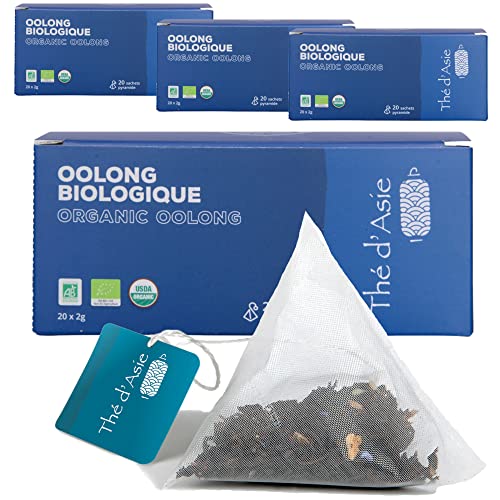 Khla - Organic Blue Oolong Tea - Pack de 80 bolsitas Pyramid tea bags