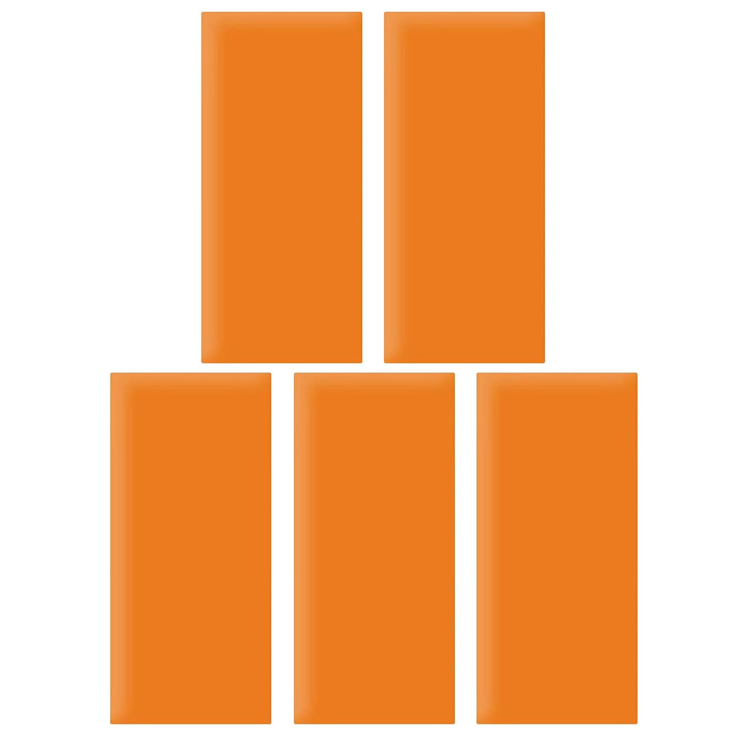 Wyściełane panele ścienne, Samoprzylepne panele ścienne antykolizyjne 3 cm grubości 20x50 cm wielokolorowe opakowanie 5 szt.(Orange)