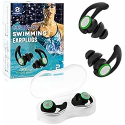 Ablandador De Agua Para Que Sirve Hearprotek Tapones para los oídos para nadar, 2 pares de tapones para los oídos de agua reutilizables a medida para adultos para nadadores, ducha, piscina, baño, surf, kayak(Negro)