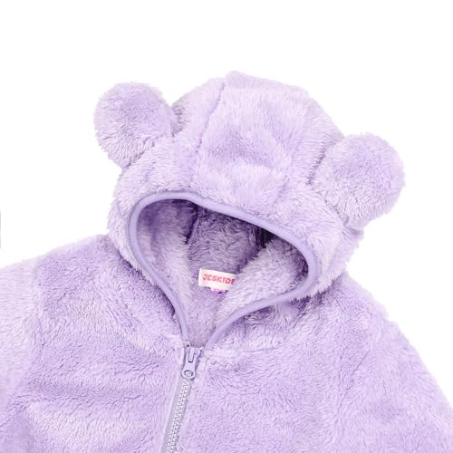 Image of Toddler Girls Boys Fleece Hoody Jacket Zip Up Teddy Coat Warm Winter Outwear