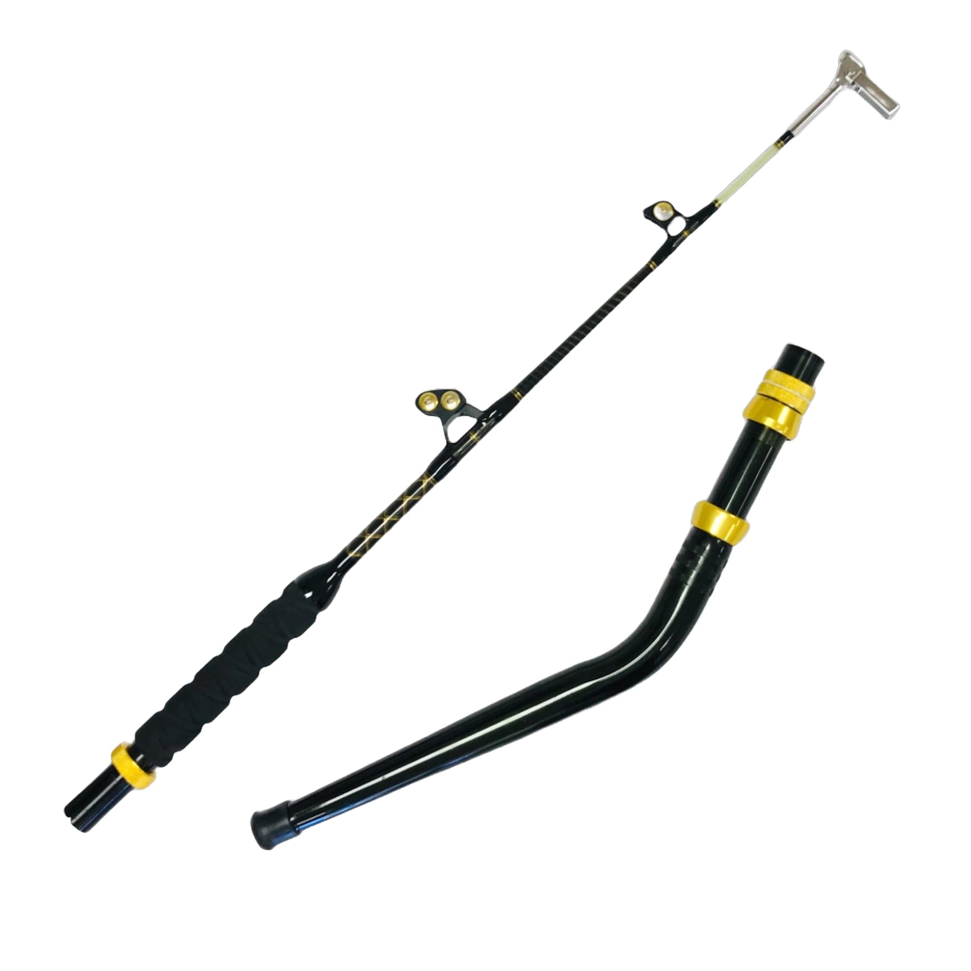 EatMyTackle 160-200 lb. Bent Butt Dredge Rod, Swing Tip | Blue Marlin Tournament Edition (4'8