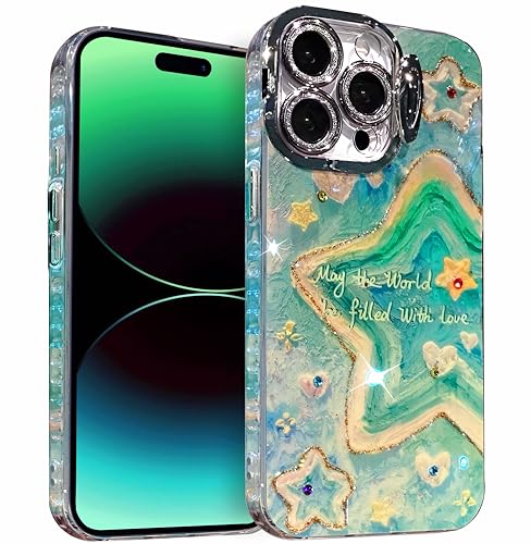 Coque iPhone 16 Pro Max antichoc évite les bris d'écran paillettes béquille et TPU