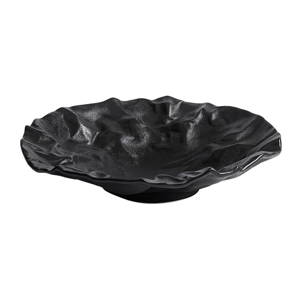Talerze Obiadowe Naczynia głębokie, talerze warzywne, zastawa stołowa, sałatka zachodnia, naczynia ceramiczne do użytku domowego(Black,L)