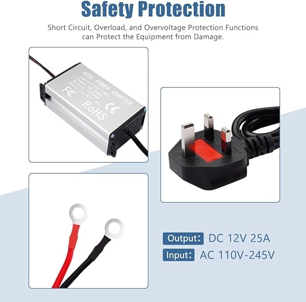 240V to 12V Power Converter Adapter, Diesel Heater 12V Power Supply Adapter, AC-to-DC Transformer for 5KW/8KW Diesel Parking Heater Transformer Power Converter for Indoor Use in RVs, Caravans - 3