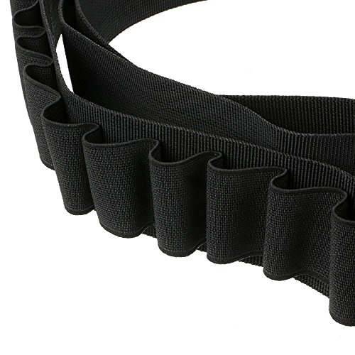 Viriber Tactical Heavy Duty Shotgun Straps 15 Round Ammunition Bandolier Belt 20Ga And 12 Ga Nylon (Black) #TOP5