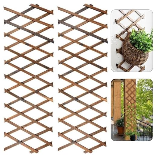 Expandable Wooden Garden Trellis Set