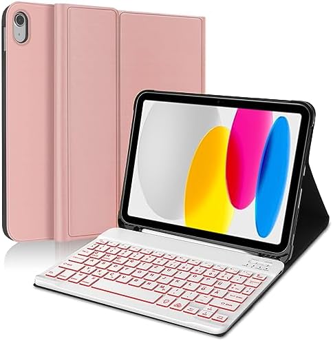 AVNICUD Coque Clavier pour iPad 10ème Génération 10,9 Pouces 2022, Étui