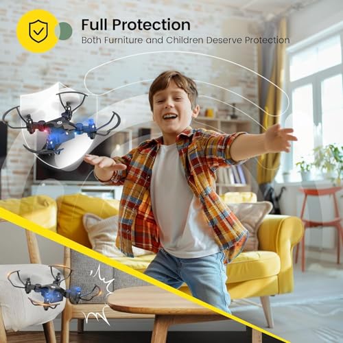 Image of Holy Stone HS190 Foldable Mini Drone for Kids Beginners, RC Nano Quadcopter with Altitude Hold, 3D Flips, High Speeds Rotation, Headless Mode, Throw to Go, One Key Return, Great Gift Toys for Boys and Girls, Blue