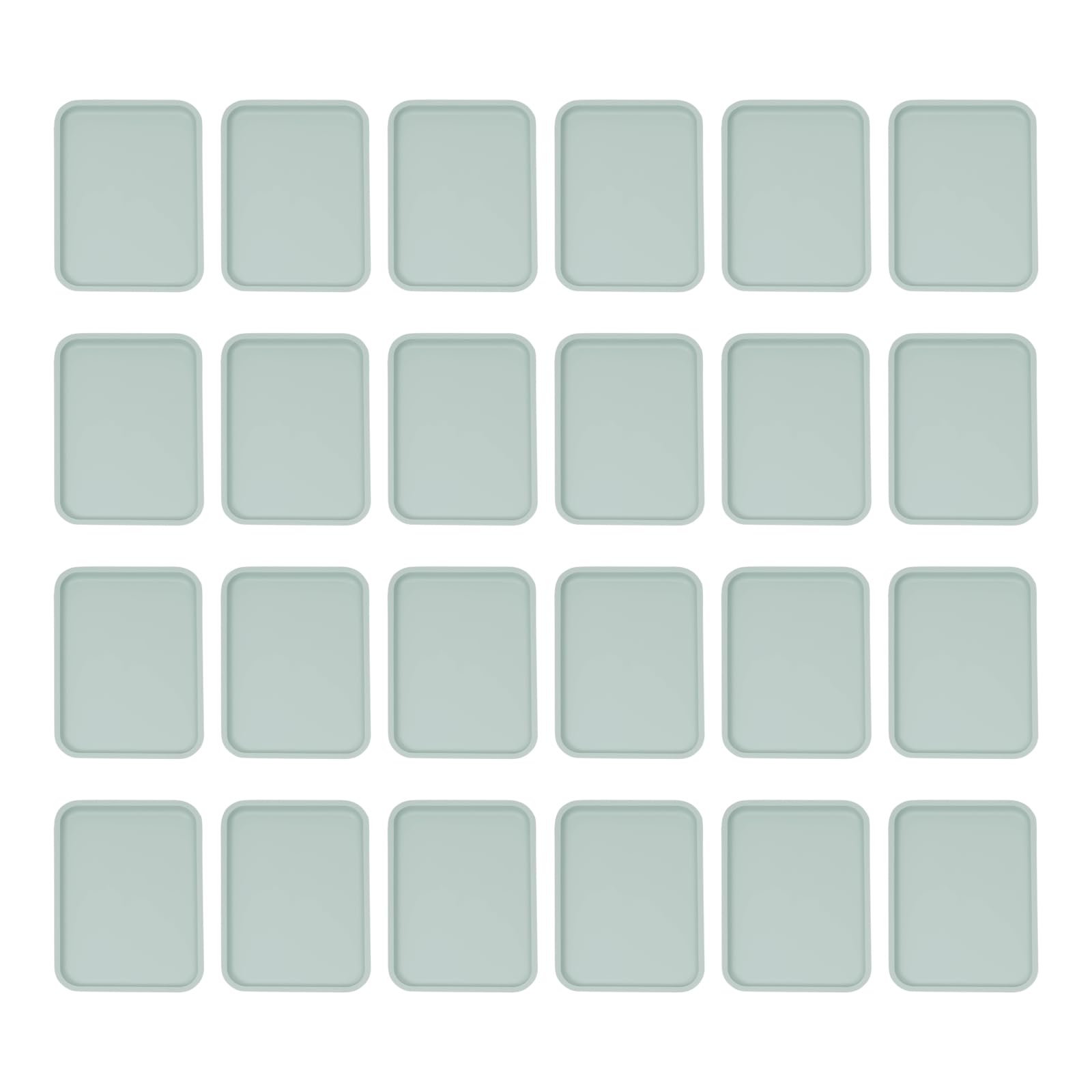 24 bandejas de plástico rectangulares para servir, antideslizantes, para cocina, comedor, café, hotel, 36 x 27 cm