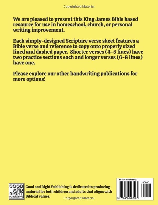 Bible Verses for Handwriting Practice - KJV: Fear of the Lord Cursive Edition - Image 2