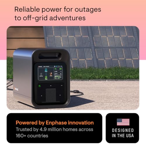 Image of Enphase IQ PowerPack 1500Wh + 200W Solar Panel Kit | UL 9540A Certified Solar Generator | Home Backup Power Outage | LFP Battery | IQ8 Microinverters | Enphase App | Charges in ~8 Hours
