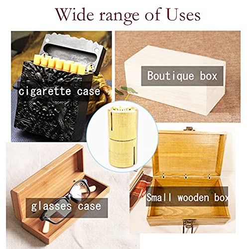 WTpin Pack of 4 Concealed Brass Hinges, Barrel Hinge Invisible, Cylindrical Brass Hinges - Image 3