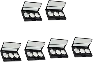 minkissy 6 Peças 3 Paletas De Maquiagem Vazias Paleta De Sombras Magnéticas Vazias Estojo De Paleta De Sombras De Olhos Estojo De Subembalagem De Sombra Paleta De Maquiagem Bandeja De