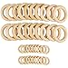 LYTIVAGEN 40 PCS Anillos de Madera, Anillos de Dentición 2 Tamaños Mordedor de Madera para Hallazgos Artesanales de Joyería de Bricolaje (55 mm, 30 mm)