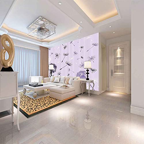 Papier peint 3D pissenlit violet poster mural 150x105