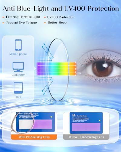 Image of 4 Pack Blue Light Glasses for Women Men, UV Protection Blue Light Blocking Computer Glasses - Lightweight