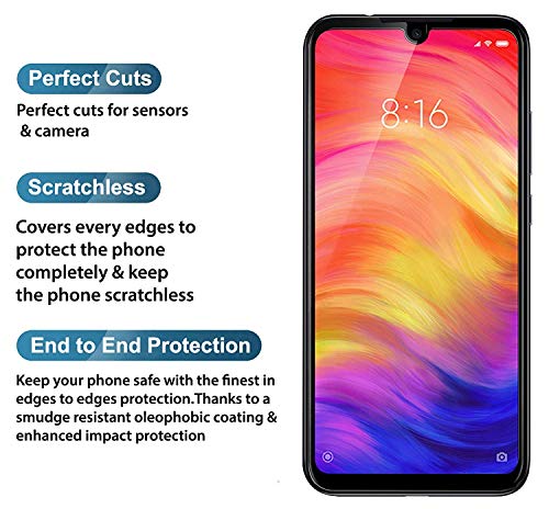 Image of NISHTECH (BLACK 11D Tempered glass for Redmi Note 7 / Note 7S / Note 7 Pro - Full edge to edge coverage