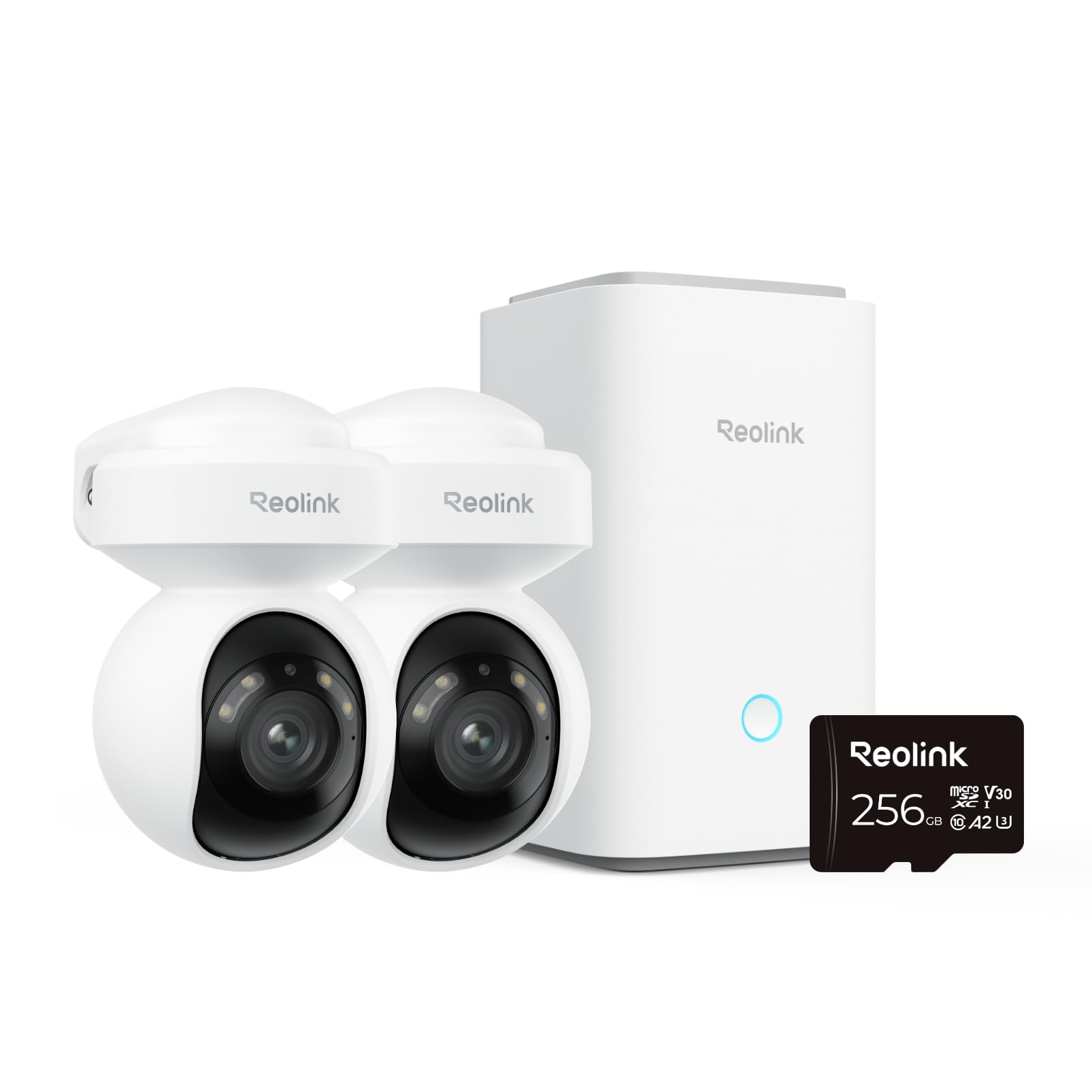 Reolink 5MP PTZ Überwachungskamera Set Aussen mit Home Hub, Auto-Tracking, 3X Optischer Zoom, 2,4/5GHz WLAN, Intelligente Erkennung, Anti-Diebstahl-Algorithmen & Datenschutz, E1 Outdoor 2-Kamera-Set