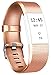 Para Fitbit Charge 2 Correa, Vancle Edición Especial Deportes Recambio de Pulseras Ajustable Accesorios para Fitbit Charge 2 Pequeño y Grande(Sin dispositivo localizador) (Rose Gold, Grande)