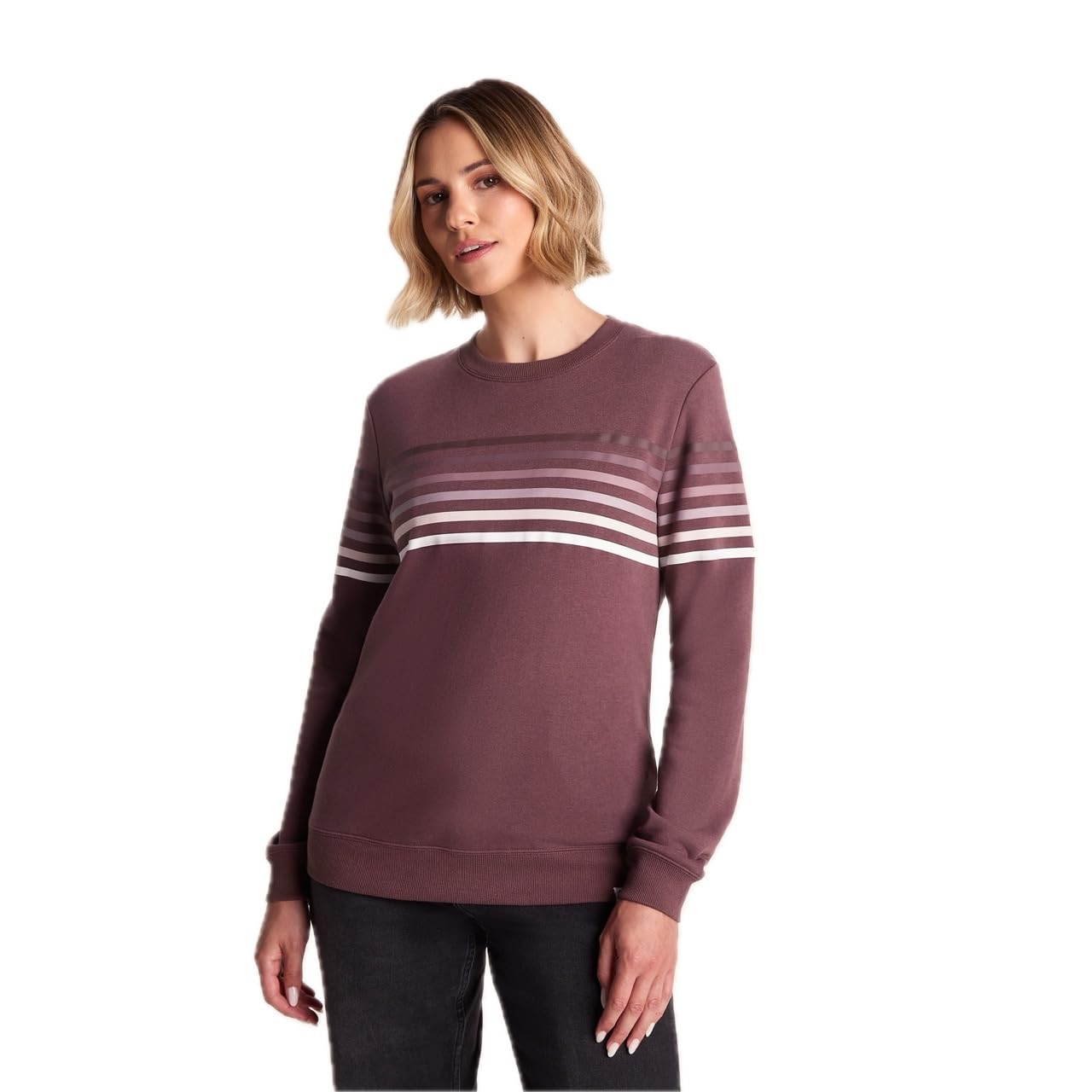 Tog24 Women's Dark Mauve 'Bayman' Supersoft Sweatshirt In | Size: 18