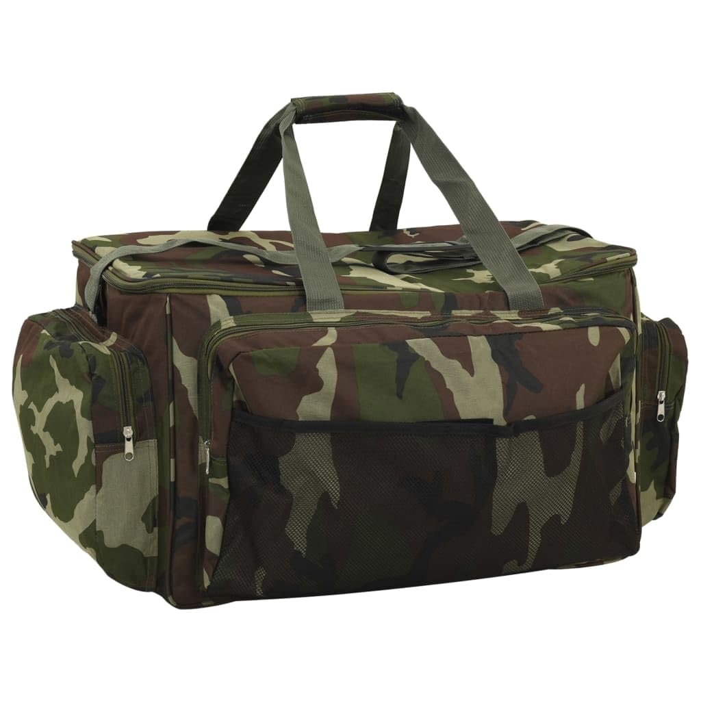 Sac de pêche 70 x 35 x 35 cm - Tissu Oxford 600D imperméable pour accessoires de pêche - Sac de transport - Camouflage vert, Vert 2, 84 x 35 x 35 cm, Moderne