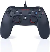 Controle com Fio para Computador e 16 Botões de Comando de Entrada de Dados Saturn G807, Redragon, Joysticks e Controles para Computador, Preto