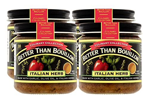 Better Than Bouillon Culinary Collection Base, Italian Herb Base, Contains 38 Servings Per Jar, 8-Ounce Glass Jar (Pack of 4)