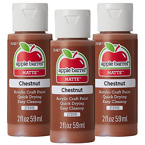 Apple Barrel Acrylic Paint, Chestnut (Pack of 3) 2 oz, 21391EA- (Pack of 3)