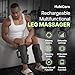 HubiCare Beinmassagegerät für Waden & Oberschenkel – Kompressionsmassage mit 4 Modi, 3 Intensitäten, Wärme & Vibration, verstellbar, wiederaufladbar (1 Paar)